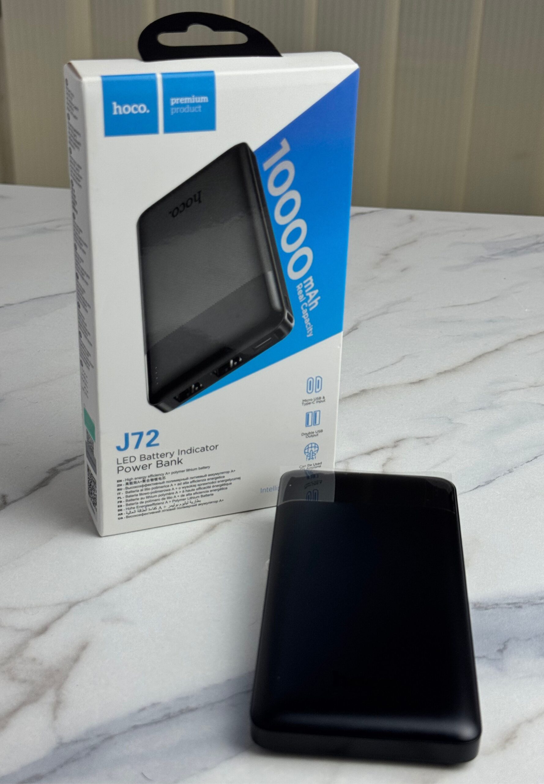 Untitled design - 1 hoco. J72 Easy Travel 10000mAh Power Bank - Image 1