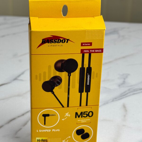 Bassdot M50 L-Shaped Plug Earphone